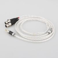 HiFi 6.5mm XLR 8 Core Silver Plated OCC Earphone Cable For Audeze LCD-3 LCD-2 LCD-X LCD-XC LCD-4z LCD-MX4 LCD-GX lcd-24