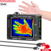 Instruments เซนเซอร์อินฟราเรดขนาด24*32พิกเซลแบบพกพาความร้อนทำภาพขนาด2.0นิ้วจอแสดงผล LCD ความละเอียด240*320ความละเอียดชัดเจนกล้องถ่ายภาพ40 °C ถึง300 ° C เครื่องวัดอุณหภูมิ