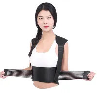 Tourmaline Self-heating รั้งสนับสนุนเข็มขัดกลับท่าทาง Corrector กระดูกสันหลังกลับไหล่ Lumbar Posture Correction