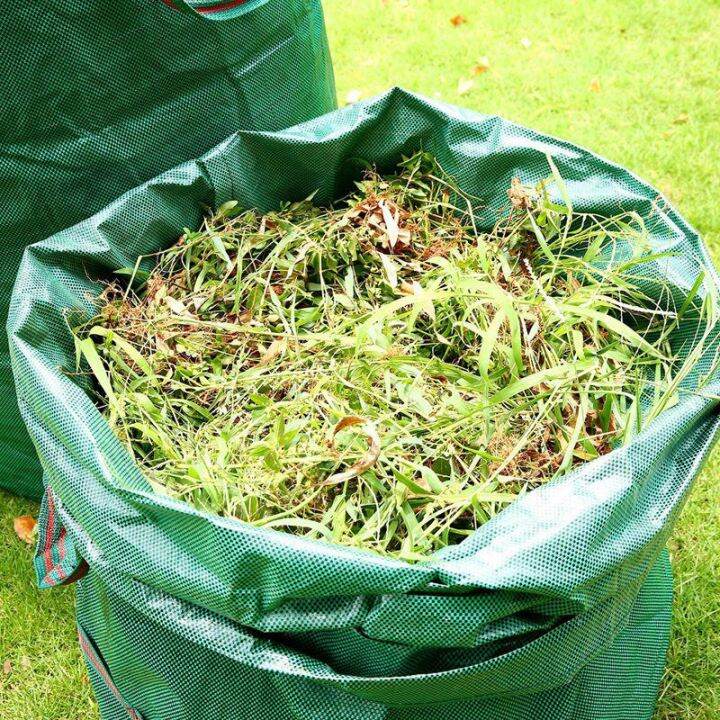 6x-270l-garden-waste-bag-large-strong-waterproof-heavy-duty-reusable-foldable-rubbish-grass-sack