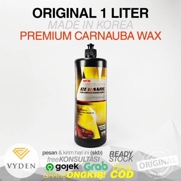 IPO PREMIUM Carnauba Wax 1 Liter Tahan Lama Deep Gloss Poles Mobil