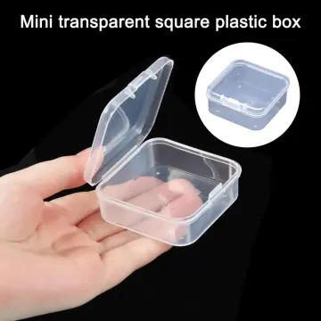 Small Plastic Storage Container Boxes Mini Clear Jewelry Earplugs Container