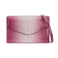 [SUVIMOL] Envelope Bag - Limited Belly Shading Light Pink PYTHON กระเป๋าทรงซองจดหมายหนังงูส่วนท้องไล่สีชมพู