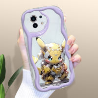 DIORCASE สำหรับ Xiaomi MI 11 11 Lite 11 Lite 5G 11 Lite 5G NE 12 Lite 5G 12T 12T 5G Pockit Monsters Picachu Carander Sqiirtle ขอบลอนเนื้อครีมเคสโทรศัพท์