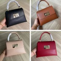 2023 new Furl1927 Series Four Colors Mini Lychee Print Leather Tote Single Shoulder Bag Crossbody Bag