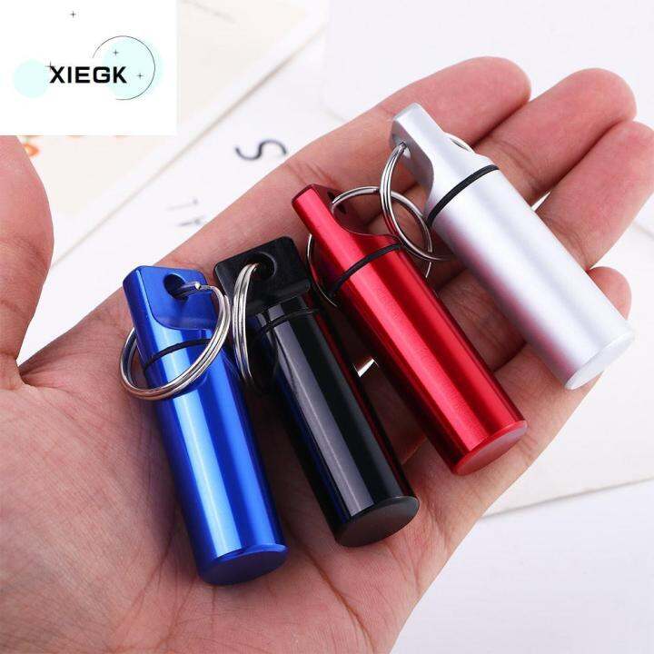 xiegk-อลูมิเนียม-มัลติฟังก์ชั่น-กล่องยา-วิตามิน-แคปซูล-คอนเทนเนอร์แท็บเล็ต-การดูแลสุขภาพ-กล่องยา-กล่องเก็บยา-พวงกุญแจ-ขวดยา