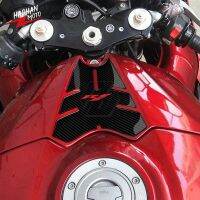 Untuk ยามาฮ่า YZF-R1 R1 2008 3D Karbon Terlithat Depan Gas Tangki Bahan Bakar แผ่นปิดถัง