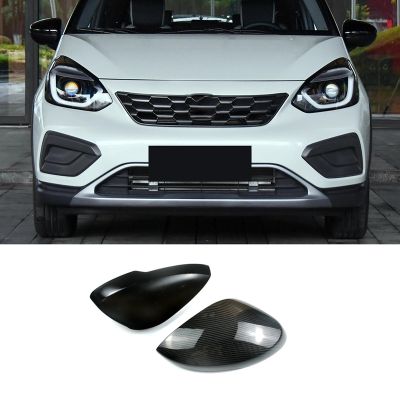Car Real Carbon Fiber Side Rear View Mirror Cover Trim Side Wing Mirror Caps for Honda Fit 2021-2023