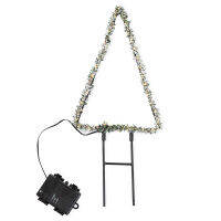 Acesia 1PC กลางแจ้ง Lighted Frosted Greens Mini Holiday Tree Pathway ต้นคริสต์มาส Light (ไม่รวมแบตเตอรี่)