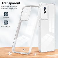Vivo Y02 Case ,Transparent Hybrid Impact Defender Hard PC Bumper and Soft TPU Shell with Detachable Camera Protection Case for Vivo Y02
