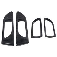 4Pcs Carbon Fiber Inner Door Handle Bowl Panel Cover for Subaru WRX / WRX STI 2015-2020 Interior Mouldings