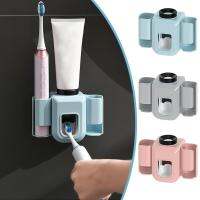 【 ชั้นวางของ 】Wall Mounted Automatic Toothpaste Dispenser Toothbrush