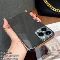 iphone case Apple ดัดแปลงเครื่อง xr เปลี่ยนเป็น 14pro niche advanced mirror xr เปลี่ยนเป็น 13pro ultimate rhinestone lens เคสโทรศัพท์มือถือ