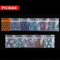 200pcs Small Plastic Zipper Bags Portable Color Jewelry Bags Food Gifts Buttons Jewelry Accessories Sub-package Storage Reusable Food Storage Dispense