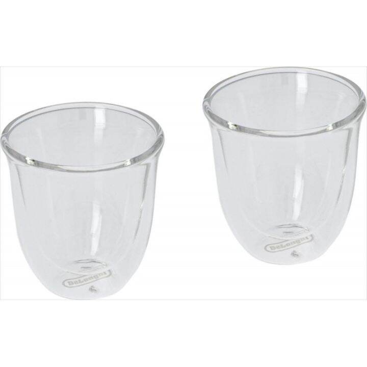 DeLonghi 2 Espresso Double Wall Thermal Glasses DLSC310 (2x 60ml) Lazada