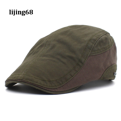 Lijing วินเทจแบนหมวกบุรุษผ้าฝ้ายเด็กส่งหนังสือพิมพ์ Beret พับหมวกปรับระบายอากาศหมวกยอดแหลม