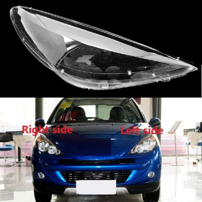 เลนส์ Lampu Depan Mobil สำหรับ Peugeot 207ฝาครอบพลาสติก2009-2013เปลือกโปร่งใสกระจกไฟหน้าแทนที่โคมไฟเดิม