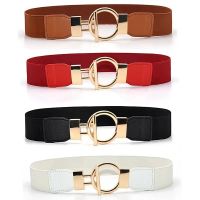 Fashion Dress Belts for Women Simple Waist Elastic Ladies Band Round Buckle Decoration Jacket Sweater Party Belt Belt Belt Gift Belts