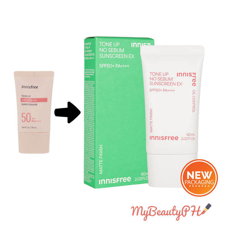 Innisfree Tone Up No Sebum Sunscreen Ex SPF50 PA+++ Lazada PH