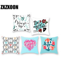 Decorative Throw Pillows Case Lovely Valentines Day Present Polyester Cushion Cover for Sofa Car Home Living Room 45x45cm