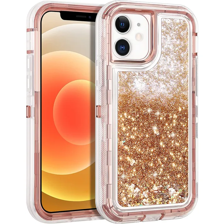 Iphone 13 Case Iphone 12 Pro Case Iphone 12 Pro Max Case Girls Glitter Liquid Bling