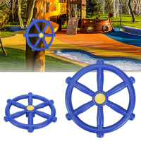 Kids Playground Steering Wheel, Swingset Steering Wheel Attachment, Pirate Ship Wheel for Jungle Gym or Swing Set Blue