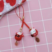 Chinese wind cute panda mobile phone hang rope pendant creative plutus cat lovers with key bag pendant chain female