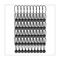 50Piece Ball Bungee Cords 6 Inch Heavy Duty Bungee Balls Black High Elastic Bungee Ties