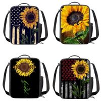 ✳✐ BELIDOME Sunflower Pattern Lunch Boxes for Kindergarten Children Lunchbags with Shoulder Strap Lunch Bags School Supplies