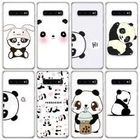 Cute Panda Hard Plastic Phone Case For Galaxy Samsung S22 Plus S21 S23 Ultra S20 FE S10 S10E S9 S8 S7 Edge Cover Pattern Capa So Phone Cases