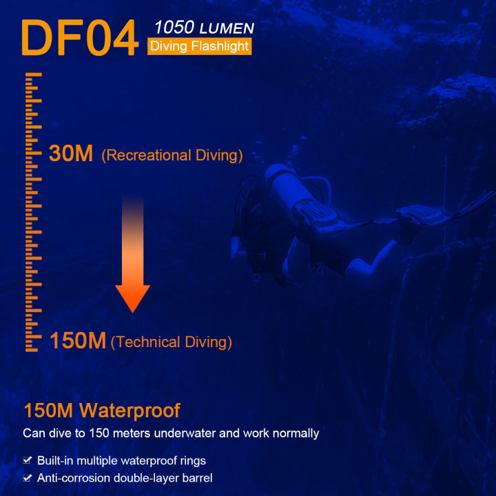 1050-lumens-ไฟฉาย-led-ไฟฉายใต้น้ำดำน้ำ150เมตรแสง-xm-l2-led-ดำน้ำไฟฉาย-ipx-8กันน้ำไฟฉายโคมไฟ