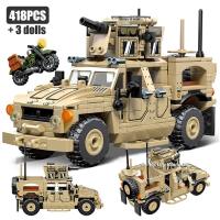 NEW LEGO City WW2 All Terrain Car Model Building Blocks Set Army Military Weapon Vehicle Fighter Figures Bricks Toys For Children Gifts