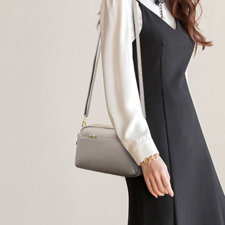 2022แฟชั่นใหม่ผู้หญิงของ-messenger-กระเป๋าสีทึบสง่างามที่มีคุณภาพสูงวันหยุดลำลองผู้หญิงกระเป๋าสะพาย