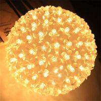 10cm 20cm 25cm LED Cherry Blossom Flower Ball Lights Lamp Holiday Christmas Wedding Party Garden Outdoor Light