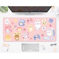 Kawaii Cute Bunny and Bear Strawberry Milk Large Gaming Deskmat Accessories Mouse Pad(20cmx25cm 30cmx60cm 40cmx70cm 40cmx80cm 40cmx90cm)