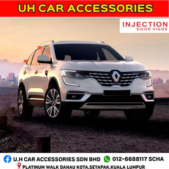 RENAULT KOLEOS 17YABOVE INJECTION DOOR VISOR WITH STAINLESS STEEL