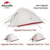 Upgraded Cloud Up 1 2 3 Person Camping Tent Outdoor Ultralight 20D Travel Tent Hiking Camping Equipment With Mat