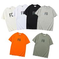 ┅∋✧ FOG FEAR OF GOD Neutral ผู้ชายและผู้หญิงแฟชั่นลำลองเสื้อยืดแขนสั้น