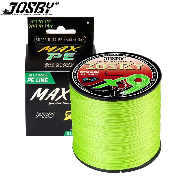 JOSBY Braided Fishing Line 9/8 Strands 300M 500M 100M Multifilament PE Wire  10LB-100LB Strong Japan Cord For Carp Accessoriesfdwzqj