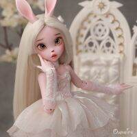 ตุ๊กตา BJD Kacey แนวตั้งและฟล็อปปี้หูน่ารักของเล่นรูปกระต่ายบริสุทธิ์หัตถกรรมศิลปะ J55ตุ๊กตา BJD