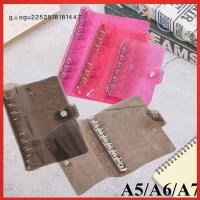 GAOGU แผ่นแวววาวสำหรับ A5/A6/A7,อุปกรณ์สำนักงานเคสโน้ตบุ๊กแฟ้มซองเติมได้สีดำชมพูคลิปสำหรับวางแผนตัวยึดใบหลวม