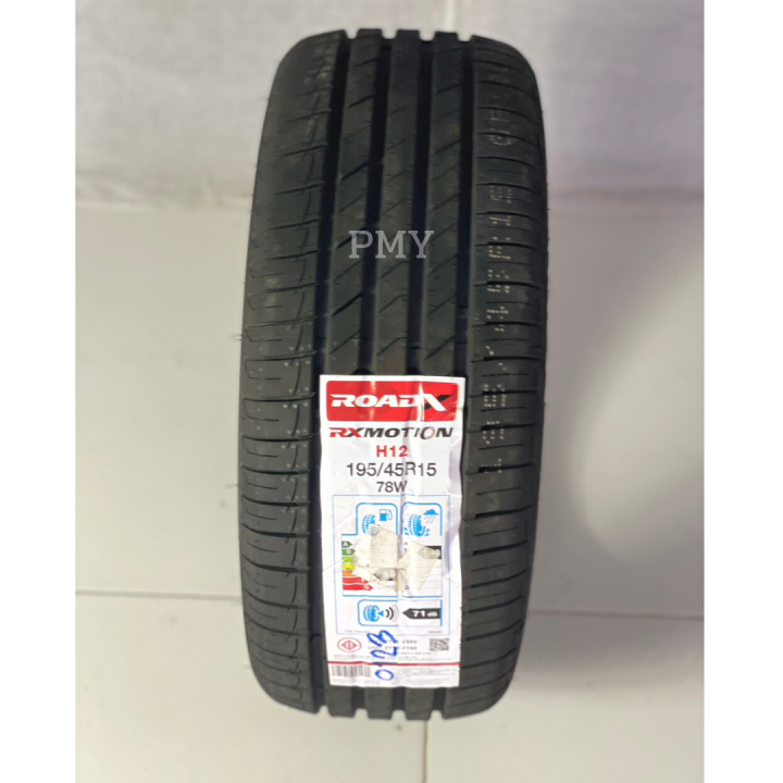 195-45r15-ยางรถยนต์-ยี่ห้อ-roadx-รุ่น-rx-motion-h12-ล็อตผลิตปี23-ราคาต่อ1เส้น-ขับขี่นุ่มสบาย-รีดน้ำดีเยี่ยม-ลดการเหินน้ำ