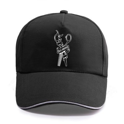 New Summer Cut &amp; Shave Sign Haircuts For Men BARBERSHOP Baseball Cap Unisex Women Men Cotton Hat Snapback Hats Trucker Caps