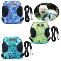 Winter Dog Harness Vest Collar with Leash Set Walking Harness Adjustable Cat Led Reflective for Puppy Small Medium Large Dog