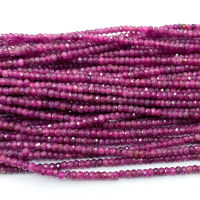 Veemake Ruby Natural Gemstone DIY Necklace Bracelets Earrings Ring Faceted Small Rone Womens Beads For Jewelry Making 06690