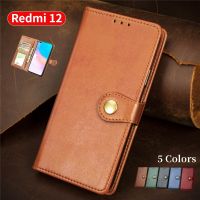 เคสหนังหรูสำหรับ2023 Redmi 12 4G ที่มีช่องเสียบเคสโทรศัพท์กระเป๋าแบบพับได้การ์ดตั้งได้สำหรับ Redmi12 12C Redmi12C นิ่มกันกระแทกผิวนอกบาง