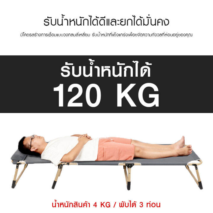 newyorkbigsale-เตียงพับผ้าใบ-เตียงนอนพับได้-เตียงพับพักกลางวัน-เตียงสนาม-no-y1354