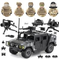 Military Jeeps Car Vehicle Model Building Block Doll 12pcs SWAT Special Force Soldier Weapons Action Figure Toy For Children Building Sets