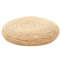 Round Natural Pouf Hand-Made Weaving Cushion Fill the Silk Floss Pillow Soft Yoga Chair Seat Mat Tatami Window Pad