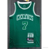 คุณภาพสูง Bkb เสื้อกีฬาแขนกุด ลายทีม NBA Jersey Boston Celtics No.7 BROWN 75th City Edition สีเขียว สไตล์คลาสสิก ทรงหลวม ที่ระลึก สําหรับทุกเพศ